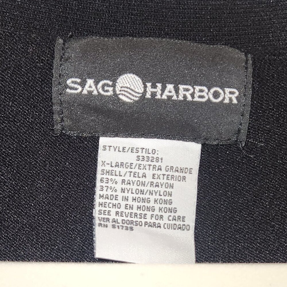 Sag Harbor Black Scoop Neck Tie Sweater Size: XL - Picture 5 of 6